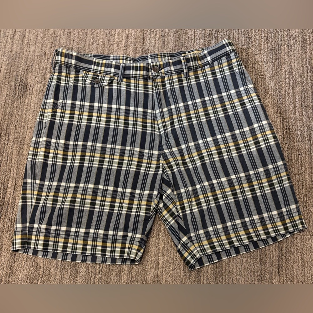 Ralph Lauren Polo Men's Plaid Shorts - Navy, White, Yellow